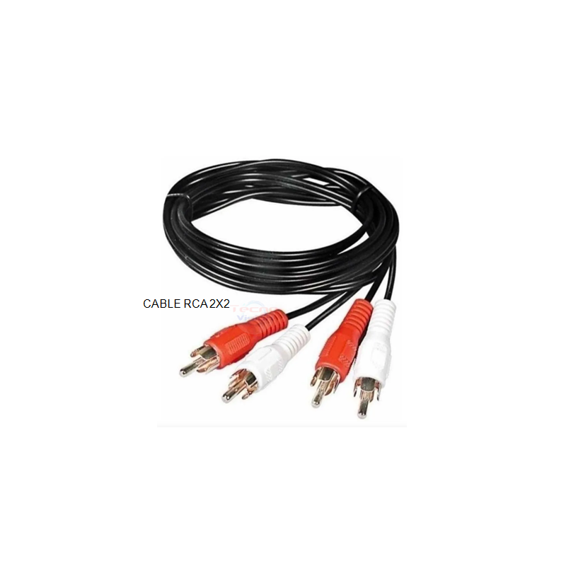 CABLE RCA  AUDIO 2X2  largo 1.5 metros