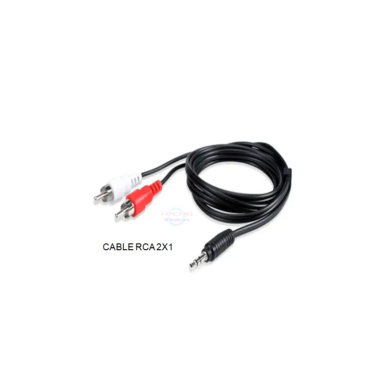 CABLE RCA  AUDIO 2X1  largo 1.5 metros