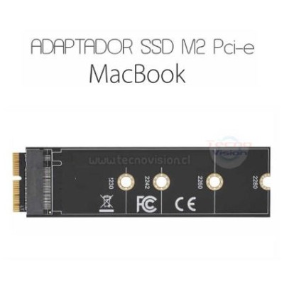 ADAPTADOR SSD M2 PCIe MACBOOK