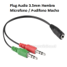 ADAPTADOR 3.5 a AUDIO y MICROFONO MACHO